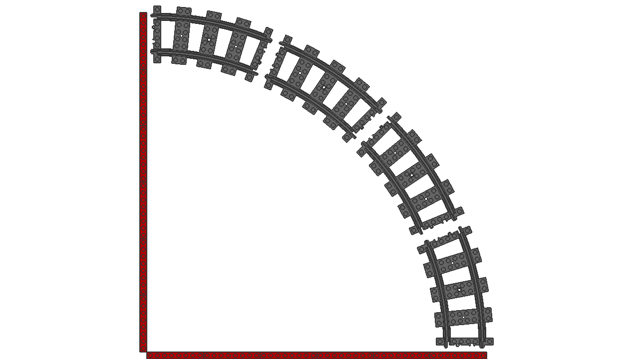 4 segments make a quarter circle, 16 segments make up a circle.