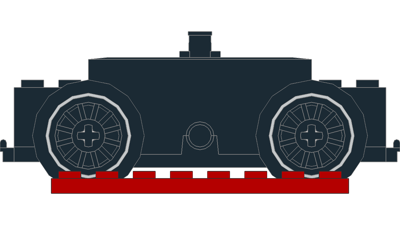 Motor bogies' wheels are 120 LDUs (6 studs) apart