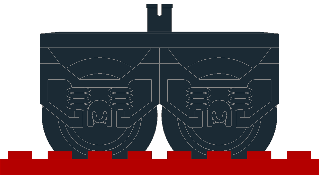 Small bogies' wheels are 60 LDUs (3 studs) apart